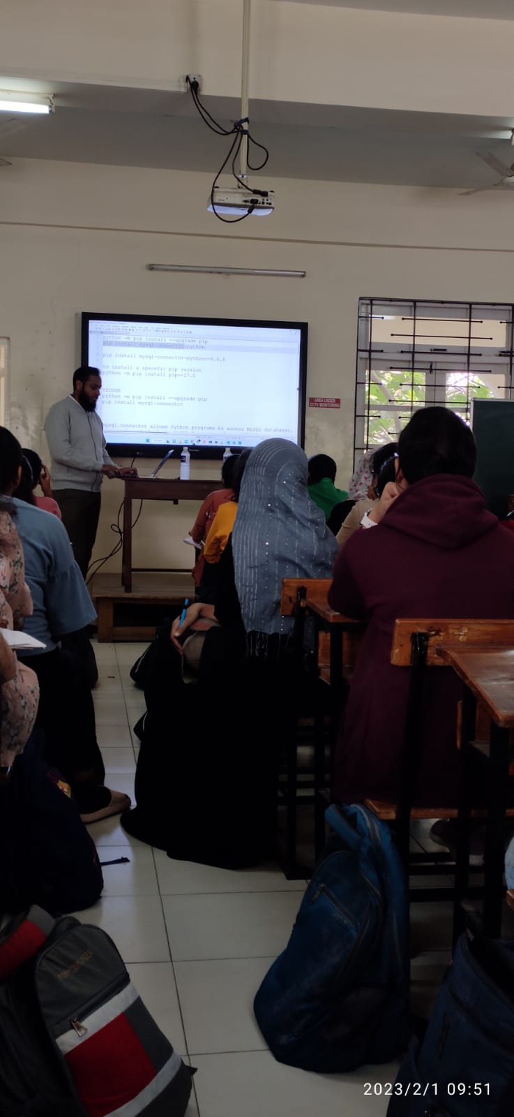 Mr.Umar Solkani Interacting with students